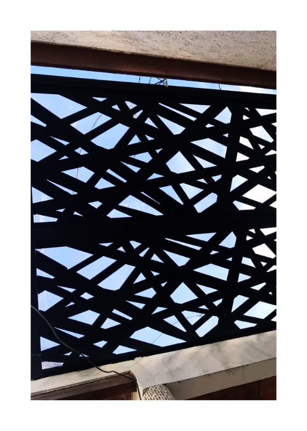 Pérgola con celosía