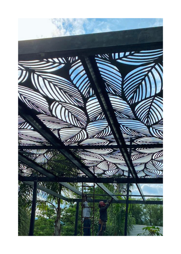 Pérgola con celosía
