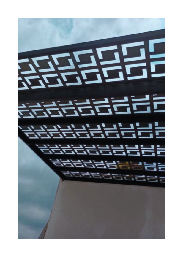 Pérgola con celosía
