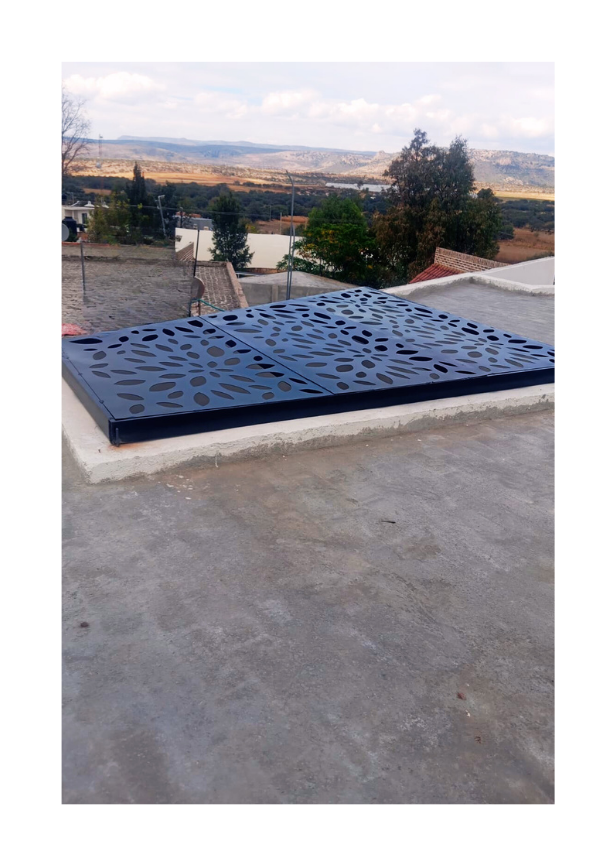 Pérgola con celosía