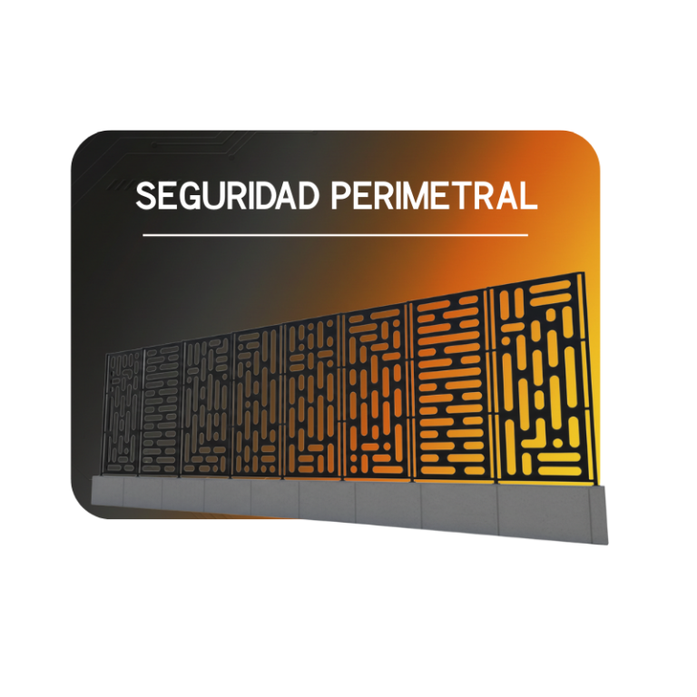 Barda perimetral con celosía metálica