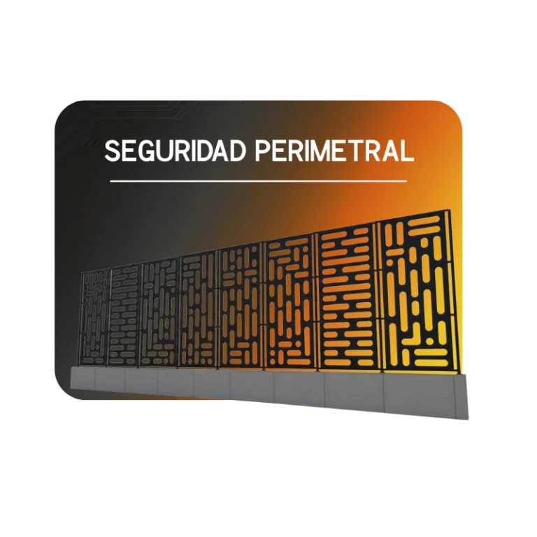 Barda perimetral de seguridad con celosía