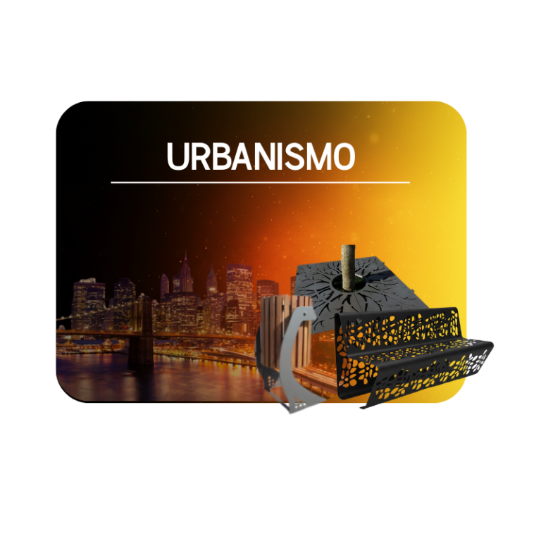Mobiliario urbano en lámina de celosía