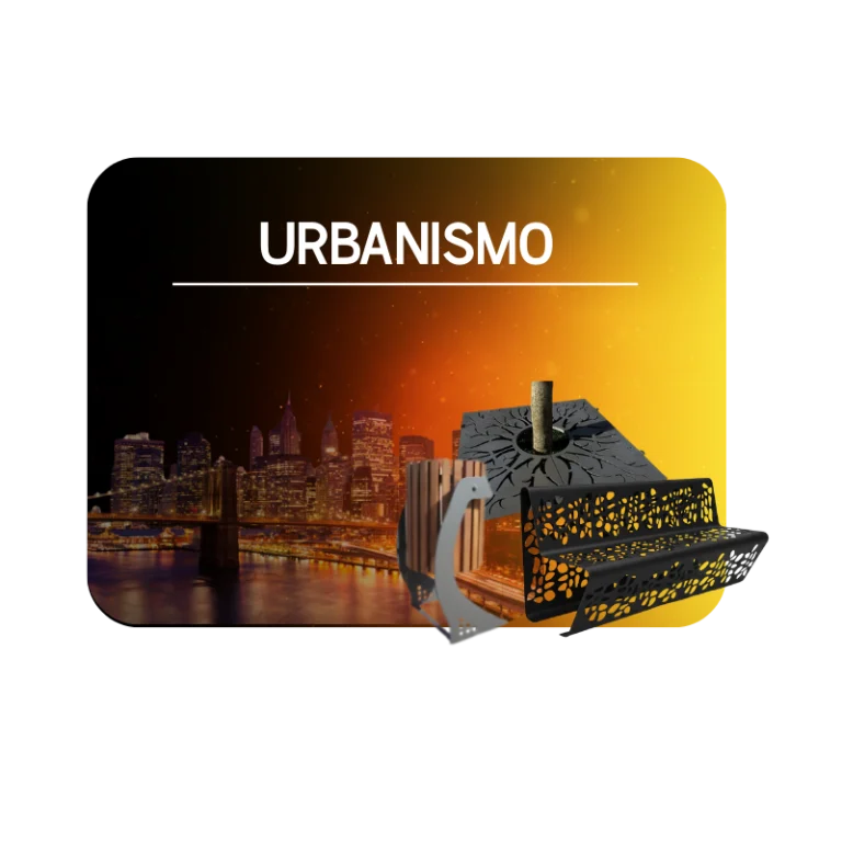 Mobiliario urbano en lámina de celosía
