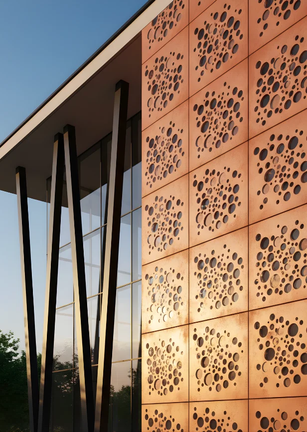 Fachada arquitectónica acero corten