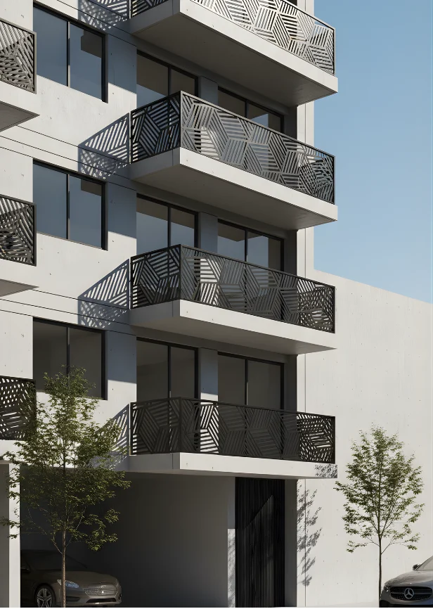 Pérgolas modernas con celosía