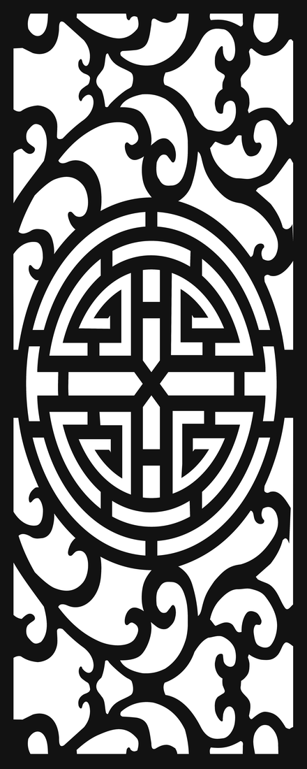Celosía Dinastia · Panel Metálico Decorativo de Corte Láser CNC en Acero Calibre 14, a la Medida para Fachada, Jardín y Barandal