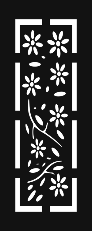Celosía Floral · Panel Metálico Decorativo de Corte Láser CNC en Acero Calibre 14, a la Medida para Fachada, Jardín y Barandal
