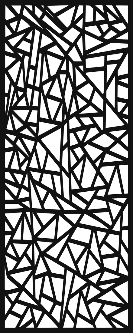 Celosía Fractura · Panel Metálico Decorativo de Corte Láser CNC en Acero Calibre 14, a la Medida para Fachada, Jardín y Barandal