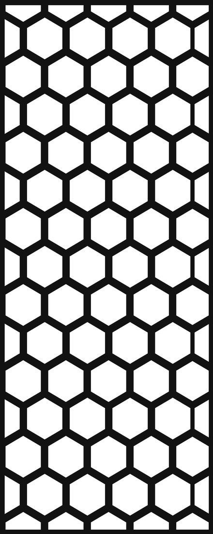Celosía Hexagonos · Panel Metálico Decorativo de Corte Láser CNC en Acero Calibre 14, a la Medida para Fachada, Jardín y Barandal