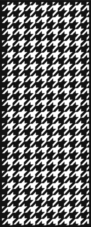Celosía Houndstooth · Panel Metálico Decorativo de Corte Láser CNC en Acero Calibre 14, a la Medida para Fachada, Jardín y Barandal
