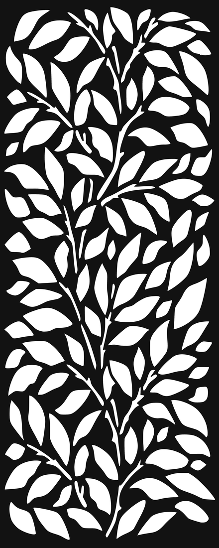 Celosía Laurel · Panel Metálico Decorativo de Corte Láser CNC en Acero Calibre 14, a la Medida para Fachada, Jardín y Barandal