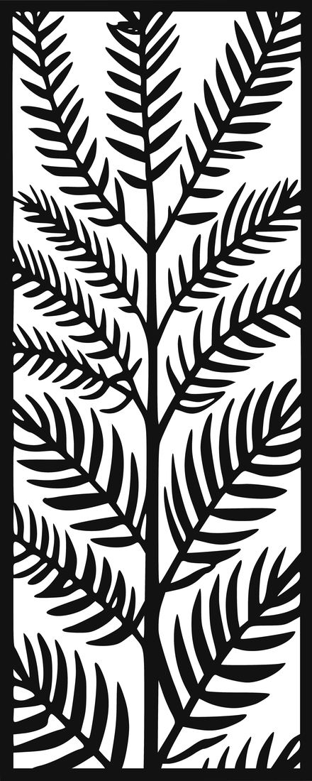 Celosía Palma Tropical · Panel Metálico Decorativo de Corte Láser CNC en Acero Calibre 14, a la Medida para Fachada, Jardín y Barandal