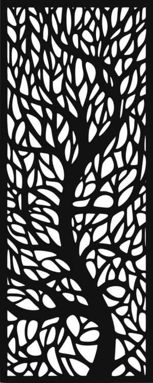 Celosía Rama Fina · Panel Metálico Decorativo de Corte Láser CNC en Acero Calibre 14, a la Medida para Fachada, Jardín y Barandal