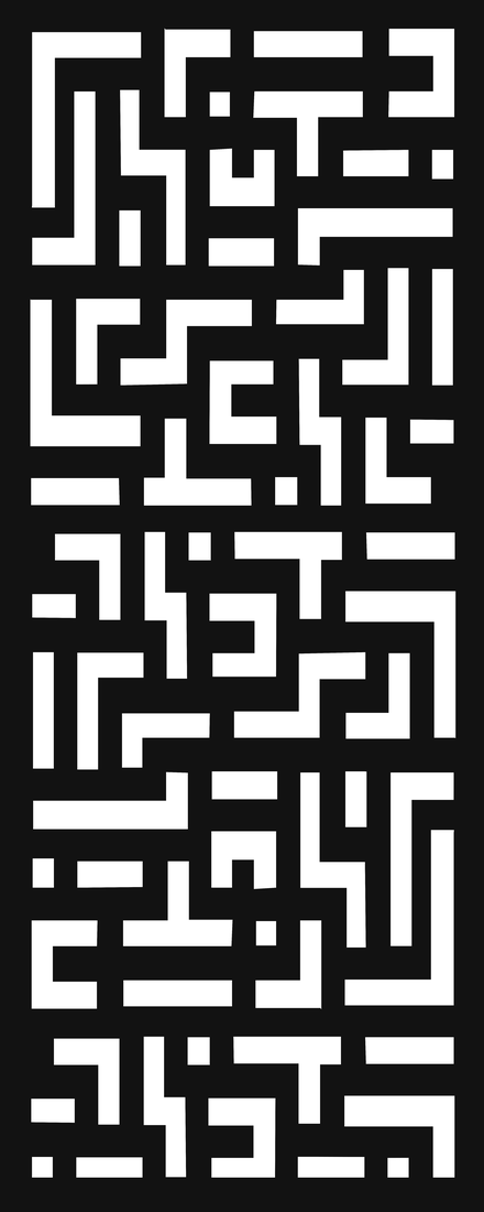 Celosía Tetris · Panel Metálico Decorativo de Corte Láser CNC en Acero Calibre 14, a la Medida para Fachada, Jardín y Barandal